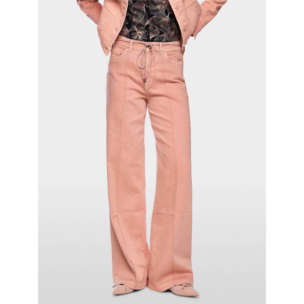 NEW MARC CAIN warri jeans with rhinestone cord neutral affinity theme in peach b